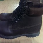Mens Timberland Boots Dark Brown Leather 6 Inch Waterproof 10 10003