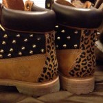 New Custom Timberland Boots Men Size 8 Women Size 10 Leopard Spikes