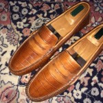 Cole Haan Air Grant Moc Croc Rich Brown Leather Men’s Penny Loafers Size 11 M