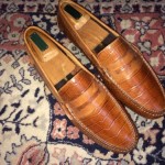 Cole Haan Air Grant Moc Croc Rich Brown Leather Men’s Penny Loafers Size 11 M