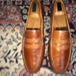 Cole Haan Air Grant Moc Croc Rich Brown Leather Men’s Penny Loafers Size 11 M