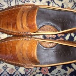 Cole Haan Air Grant Moc Croc Rich Brown Leather Men’s Penny Loafers Size 11 M