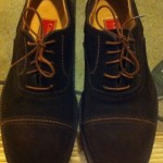 Cole Haan Brown Suede Stitch Cap 8.5d