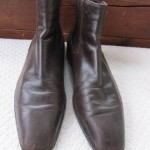 Hugo Boss dark brown leather mens jodhpur leather 7.5 ankle dress pull on