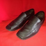 Hugo Boss Mens Chesterfield Black loafers With A Design On Them shoes Size 8 Nic