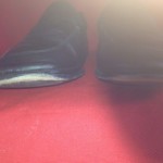 Hugo Boss Mens Chesterfield Black loafers With A Design On Them shoes Size 8 Nic