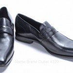 Hugo Boss Rino black L11 R11.5 leather slide loafer shoe MISMATE NEW $195 GNU455