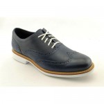 Cole Haan Great Jones Wingtip Mens Size 9.5 Blue Wide Leather Oxfords Shoes