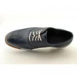 Cole Haan Great Jones Wingtip Mens Size 9.5 Blue Wide Leather Oxfords Shoes