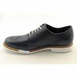Cole Haan Great Jones Wingtip Mens Size 9.5 Blue Wide Leather Oxfords Shoes