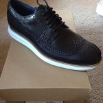Cole Haan ‘Lunargrand Long Wingtip’ Oxford Sz 11 M in Black/White $228