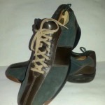 COLE HAAN NIKE AIR BROWN LEATHER & BLUE SUEDE OXFORDS MENS SZ 12m