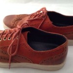 COLE HAAN Suede Leather Wingtip Brown Lace Up 9.5