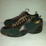 COLE HAAN NIKE AIR BROWN LEATHER & BLUE SUEDE OXFORDS MENS SZ 12m