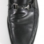 BOSS HUGO BOSS Men’s Black Leather Silver Tone Hardware Loafers Sz 8.5