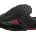 Diesel Matthew Y00509-PR633-H2177 Black Biking Red Leather Casual Shoes Men