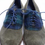 Cole Haan Colton C10886 Saddle green 11.5 suede plaid oxford shoe NEW GNX405