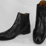 HUGO BOSS Mens Black Leather Ankle Boots Size 9