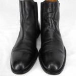 HUGO BOSS Mens Black Leather Ankle Boots Size 9
