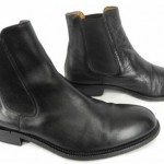 HUGO BOSS Mens Black Leather Ankle Boots Size 9
