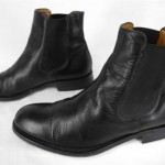 HUGO BOSS Mens Black Leather Ankle Boots Size 9