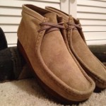 Clarks Wallabees In Sand Suede, Size 11