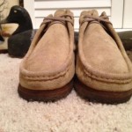 Clarks Wallabees In Sand Suede, Size 11