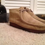 Clarks Wallabees In Sand Suede, Size 11