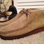 Clarks Wallabees In Sand Suede, Size 11