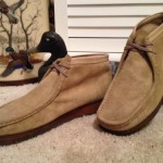 Clarks Wallabees In Sand Suede, Size 11