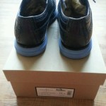 Cole haan lunargrand long 10.5 wing tip blue camello gold silver