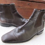 Hugo Boss dark brown leather mens jodhpur leather 7.5 ankle dress pull on