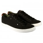 Diesel Mens D-78 Low Black Casual Canvas Lace Up Sneakers Shoes 9.5