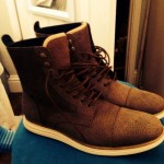 cole haan men Leather Lunargrand Lace Boot 11.5 Taupe waterproof Reg $278.00