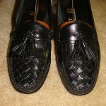 COLE HAAN BLACK CAPISTRANO WOVEN TASSEL LEATHER LOAFERS!  10D FABALOUS!