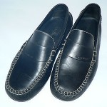 Mens COLE HAAN Black Leather Slip-On Driving Loafers Moccasins 8.5D