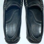 Mens COLE HAAN Black Leather Slip-On Driving Loafers Moccasins 8.5D