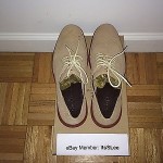 COLE HAAN LUNARGRAND WINGTIP OXFORD MILKSHAKE SUEDE SZ 9.5 C10228
