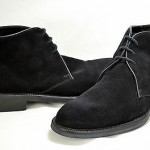 Hugo Boss Men Black Suede w/Leather Trim Chukka Boots US 12 UK 11 EU 45