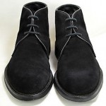 Hugo Boss Men Black Suede w/Leather Trim Chukka Boots US 12 UK 11 EU 45