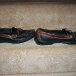 MENS COLE HAAN 11 1/2 M Loafer Boating Moccasin Mint Shoes Dk Brown & Cordovan