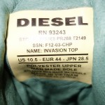 NEW Diesel Men’s Invasion Top Canteen Sneakers Shoes size 10.5/ 44-FREE SHIPPING