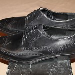 Brand New w Box Hugo Boss Black Wingtip Brogues Shoes for Men, Size US 13