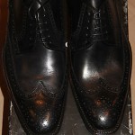 Brand New w Box Hugo Boss Black Wingtip Brogues Shoes for Men, Size US 13