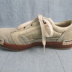 Diesel ‘Berkeley’ Men’s Beige Leather Fashion Sneaker Shoes Size 8