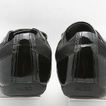 Mens shoes HUGO BOSS black patent leather velcro fashion sneakers sz 12 US 45 EU
