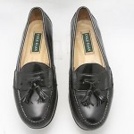 NICE! Mens shoes COLE HAAN black box leather tassel loafers sz 9.5 E