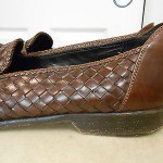 COLE HAAN BRAGANO ENGLISH CALF WOVEN BROWN LEATHER TASSEL LOAFERS SHOES 12 M
