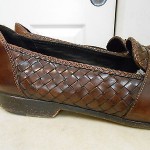 COLE HAAN BRAGANO ENGLISH CALF WOVEN BROWN LEATHER TASSEL LOAFERS SHOES 12 M