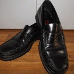 Cole Haan Santa Barbara Mens Black Polished Leather Loafers Nike Air Soles Sz 12